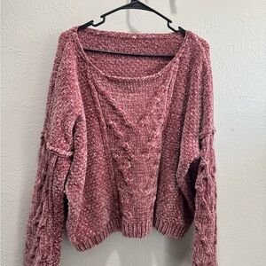 Orvis Cozy Pink Knit Sweater